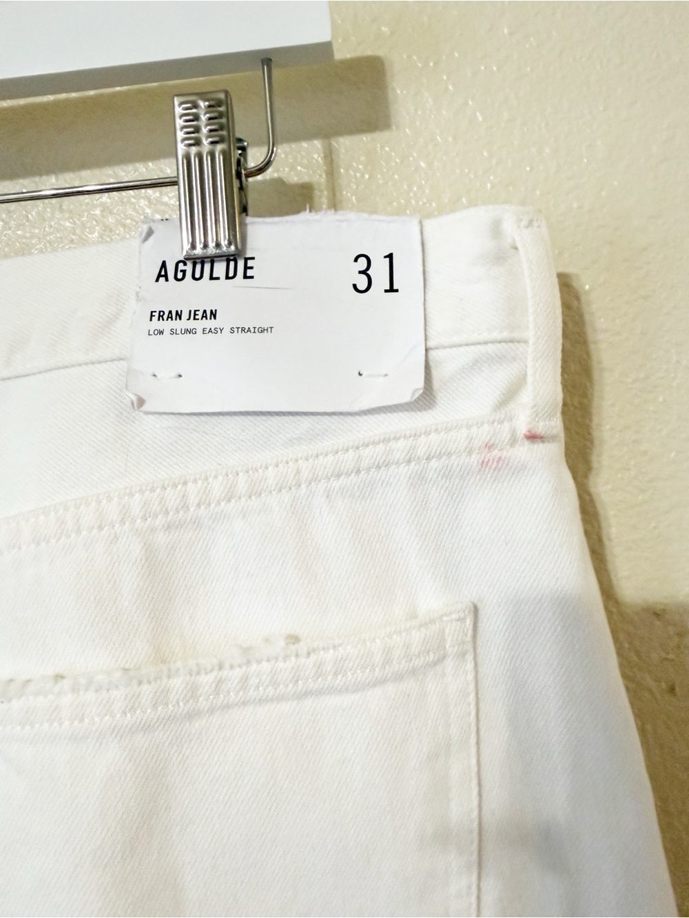 Agolde Fran Low Slung Easy Straight
Jeans in Milkshake Off White Button Fly NEW - Picture 15 of 16